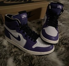Air Jordan 1 Zoom CMFT Crater Purple Men’s Size Uk 9.5 Pair Of Shoes No Box New.