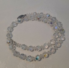 Vintage1950s Aurora Borealis Swarovski Crystal/Glass  Bead  Necklace  (Z) 40.5cm