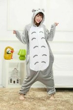 2024 Unisex Adult Totoro Animal Jumpsuit Kigurumi Pyjamas Fancy Dress Sleepwear