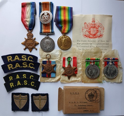 Ww1 ww2 father son medal - son,