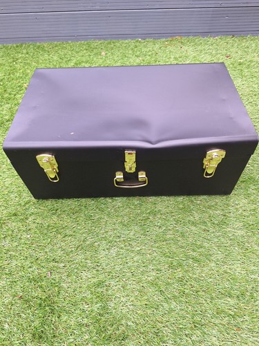 Black metal storage box - box, with