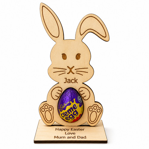Personalised easter bunny egg - easter,