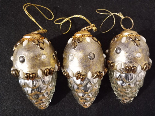 Silver gold mercury glass - silver/gold,