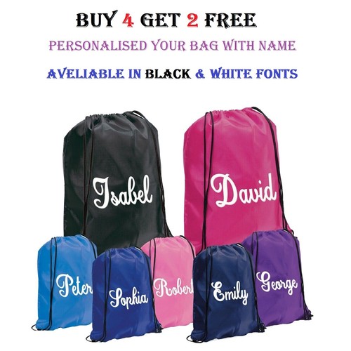 Personalised nylon drawstring - personalised,
