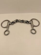 5" French Link Lozenge Mouthpiece Hanging Cheek Baucher Horse bit Compact Golden