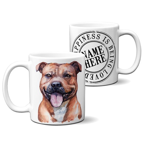 Personalised staffy mug - personalised, pet