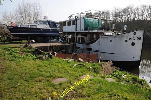 Photo 6x4 houseboat moored - 6x4,