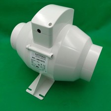 Monsoon UMD100TA 100mm Mixed Flow In-Line Duct Fan with Timer 4 inch Dia