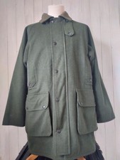 VINTAGE Beaver of Bolton Wool Country Coat Jacket Size 44 Shooting Field Green