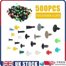 500PCS Car Trim Clips Body Fastener Push Rivets Retainer Bumper Door Screw Panel