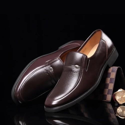 Men leather dress loafers - men's,