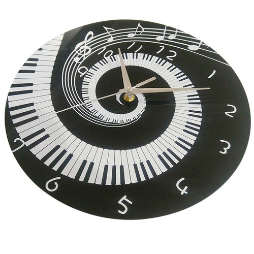 Music note clock kitchen wall - clock,