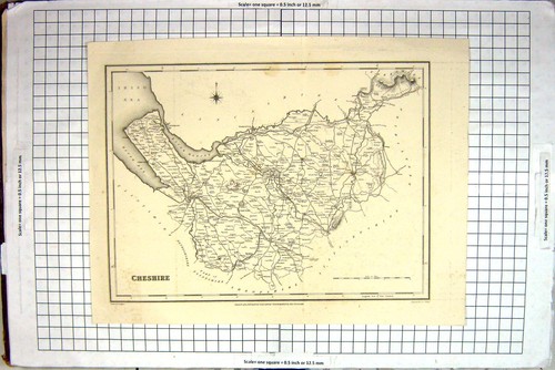 Antique old print walker map - antique,