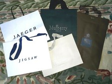 Designer Paper Carrier Bags Mulberry Hobbs Jigsaw Molton Brown Jaeger