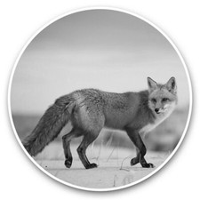 2 x Vinyl Stickers 7.5cm (bw)