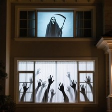 Best Holographic Rear Projection Screen 75x45 Portable Halloween with Mounting