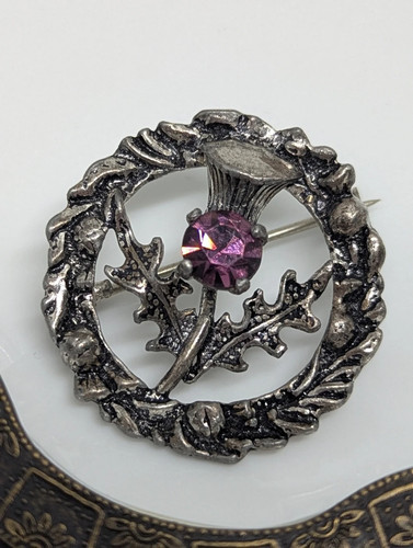 Vintage brooch silver tone - vintage,