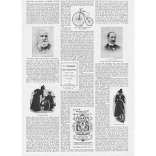 HUMBER BICYCLES New Aluminium Cycles - 2x Antique Prints 1898