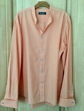 Men's Long Sleeved Collarless Cotton Shirt by Hockerty - L /XL