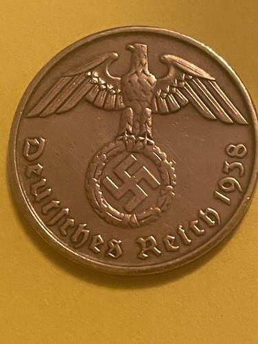1938 german pfennig coin - german,