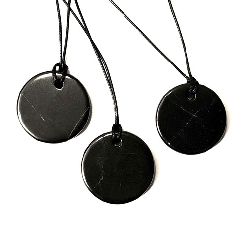 Shungite pendant natural stone - shungite,