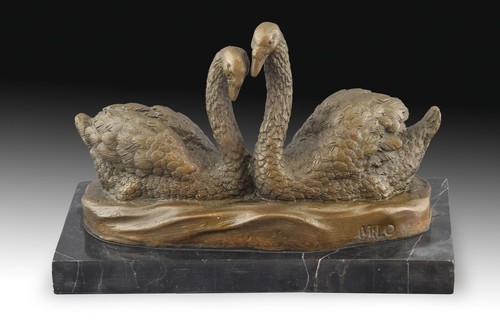 Swans bronze after - swans., models