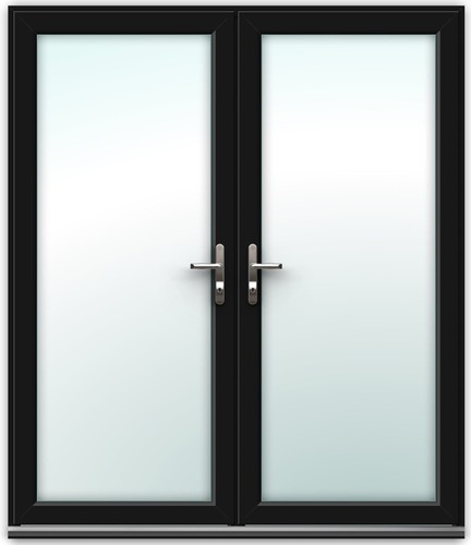 Black upvc french - french, made