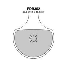 PAIR OF BRAKE PADS FERODO FDB352P XL 1200 C SPORTSTER CUSTOM 1996-1999