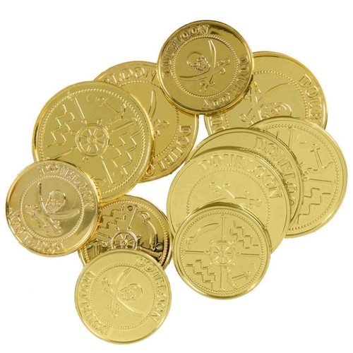 Pirate treasure gold doubloons - gold,