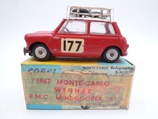 VINTAGE CORGI TOYS 339 BMC MINI COOPER S MONTE CARLO RALLY IN ORIGINAL BOX 1967