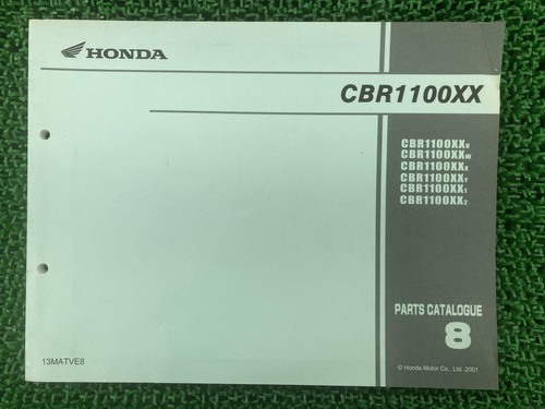 Cbr1100xx blackbird parts list - parts,