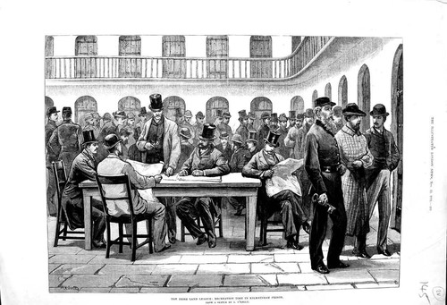 Antique old print - old,