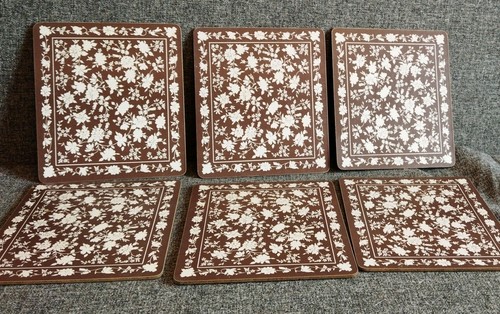 Vintage 1970s set six brown - vintage,