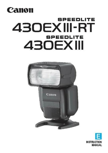 Canon 430ex iii - 430ex, user