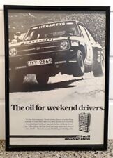 Framed original Classic Car Ad for Shell & Ford Escort Mk 2 from 1978