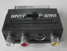 21 Pin SCART to RCA Female Phono AV Audio 3 RCA S Video Input Output Selector