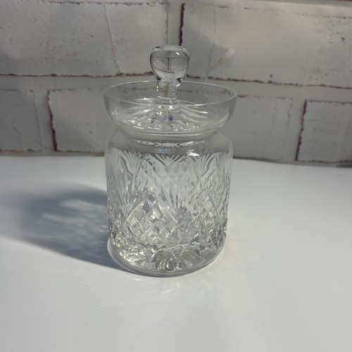 Cut crystal glass - cut, lidded