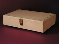 A “TALLENT OF OLD BOND STREET” CREAM, JEWELLERY BOX.