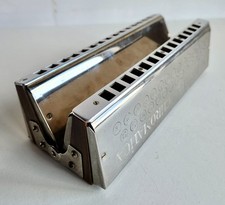 EXTREMELY RARE ANTIQUE LARGE HOHNER DOUBLE HARMONIC - No. 265 - RARE MOUTH ORGAN