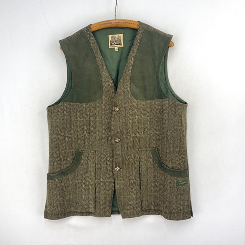 Hucklecote tweed shooting vest - hucklecote,