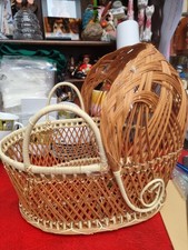 Vintage Woven Wicker Doll