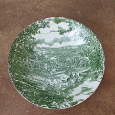 Vintage Broadhurst & Sons, Green And White Serving or Fruit Bowl, 22.5cm