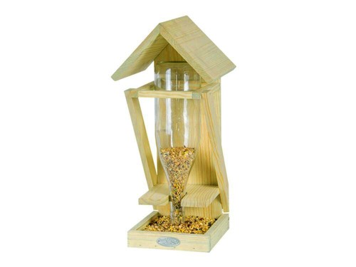 Wine bottle bird table green - table, (green