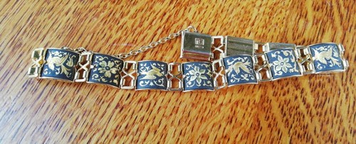 Vintage damascene enamel - vintage,