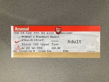 Arsenal v Blackburn Rovers