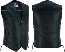 Leather Motorcycle Vest for