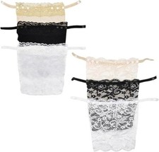 6 Pieces Lace Clip-on Mock Camisole Bra, Insert Overlay Modesty Panels for Low