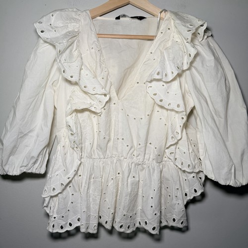 Zara white cotton blouse - zara,