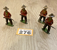 Vintage lead toy cowboys X4