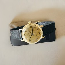 Vintage Saxon Hand Wind Gold Tone VGC GWO Made Of  Germany Men’s Watch